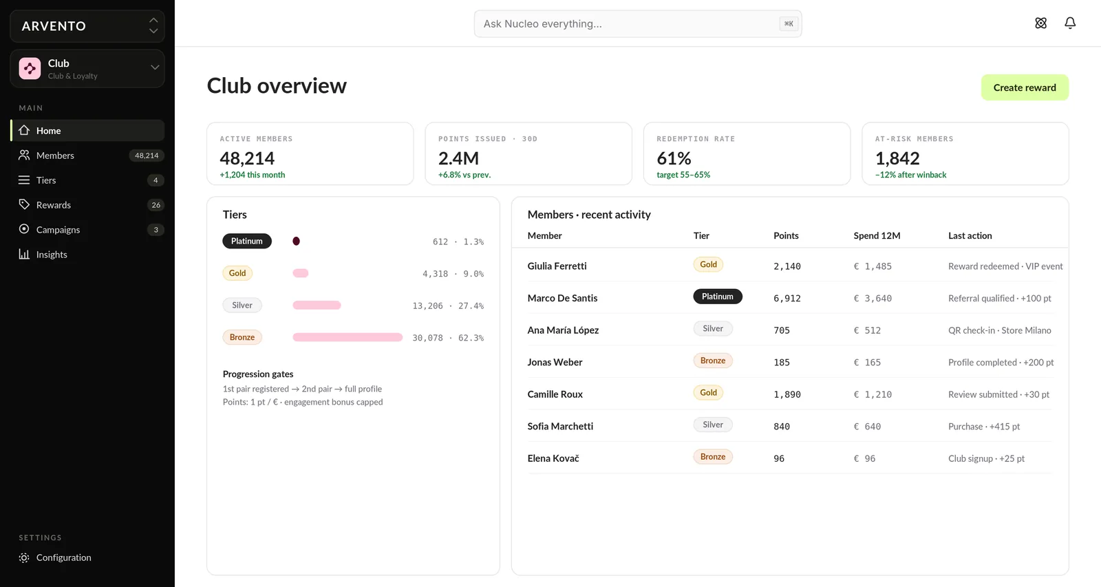 Nucleo Club screenshot