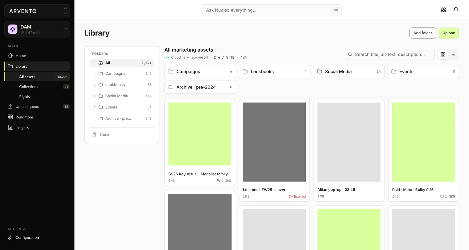 Nucleo DAM screenshot