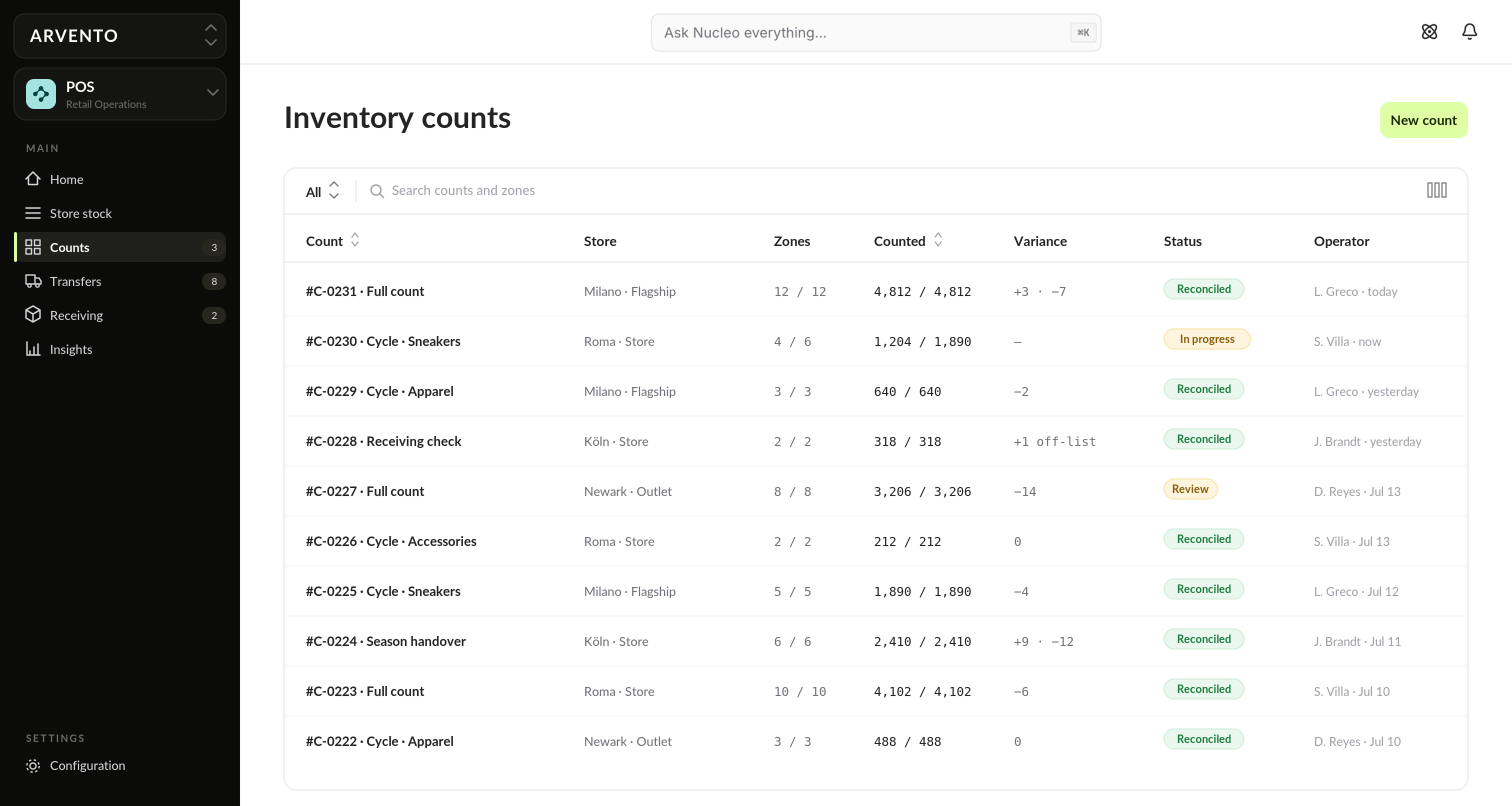 Nucleo POS screenshot